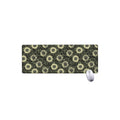 Dark Sunflower Pattern Print Extended Mouse Pad