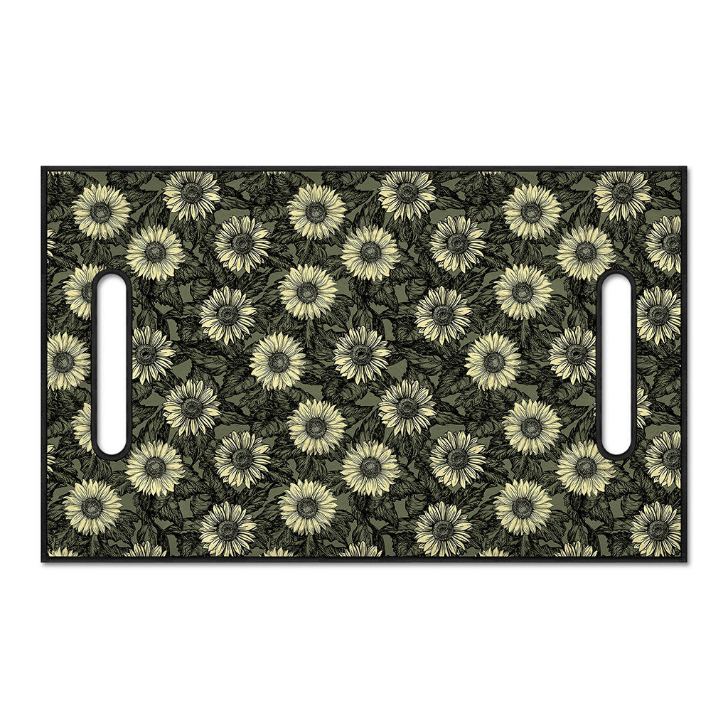 Dark Sunflower Pattern Print Golf Cart Seat Cover