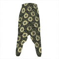 Dark Sunflower Pattern Print Hammer Pants