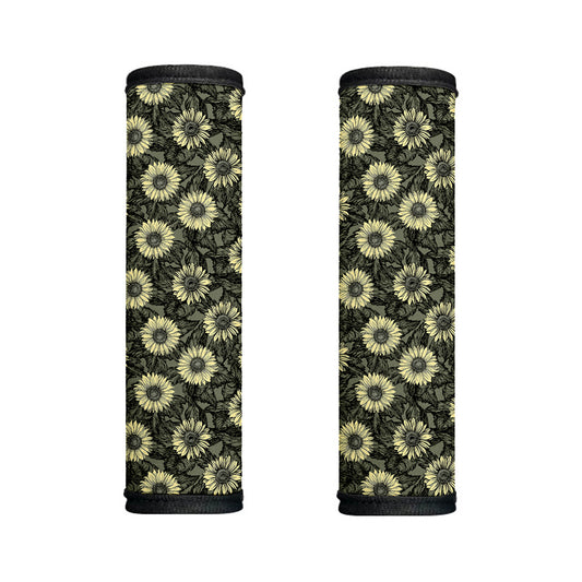Dark Sunflower Pattern Print Handle Covers
