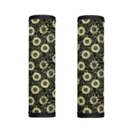 Dark Sunflower Pattern Print Handle Covers