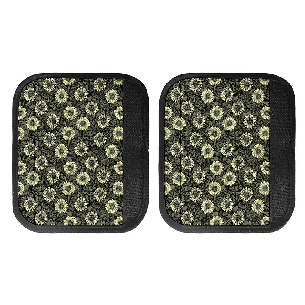 Dark Sunflower Pattern Print Handle Covers