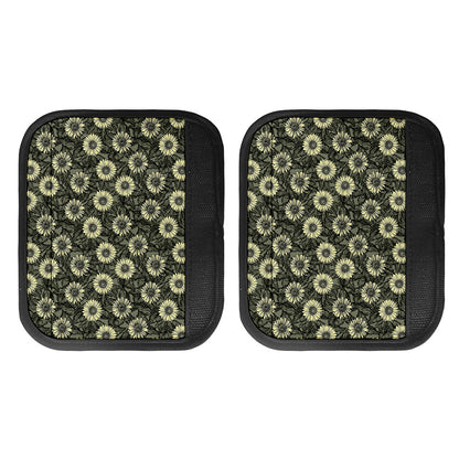 Dark Sunflower Pattern Print Handle Covers