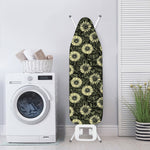 Dark Sunflower Pattern Print Ironing Board Cover