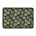Dark Sunflower Pattern Print Kitchen Mat