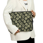 Dark Sunflower Pattern Print Laptop Sleeve