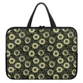 Dark Sunflower Pattern Print Laptop Sleeve With Handle