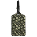 Dark Sunflower Pattern Print Luggage Tag
