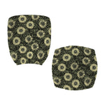 Dark Sunflower Pattern Print Office Chair Cover