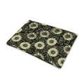 Dark Sunflower Pattern Print Pet Cooling Mat Cover