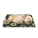 Dark Sunflower Pattern Print Pet Cooling Mat Cover