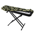 Dark Sunflower Pattern Print Piano Keyboard Cover
