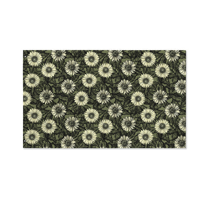 Dark Sunflower Pattern Print Polyester Flag
