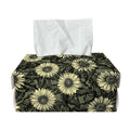 Dark Sunflower Pattern Print Rectangle Tissue Box Cover