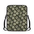 Dark Sunflower Pattern Print Rectangular Crossbody Bag