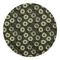 Dark Sunflower Pattern Print Round Blanket