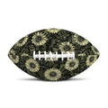 Dark Sunflower Pattern Print Rugby Ball
