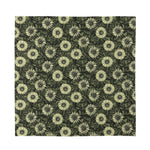 Dark Sunflower Pattern Print Silk Bandana