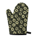 Dark Sunflower Pattern Print Single Oven Mitt