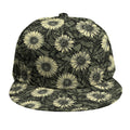 Dark Sunflower Pattern Print Snapback Cap