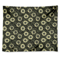 Dark Sunflower Pattern Print Tapestry