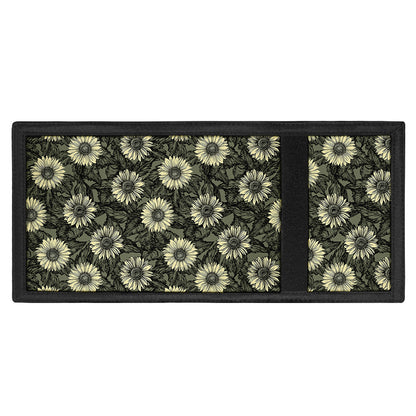 Dark Sunflower Pattern Print Trifold Wallet