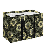 Dark Sunflower Pattern Print Utility Tote Bag
