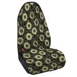 Dark Sunflower Pattern Print Waterproof Car Seat Cover