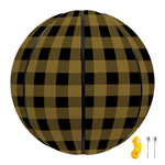 Dark Tan And Black Check Pattern Print Basketball