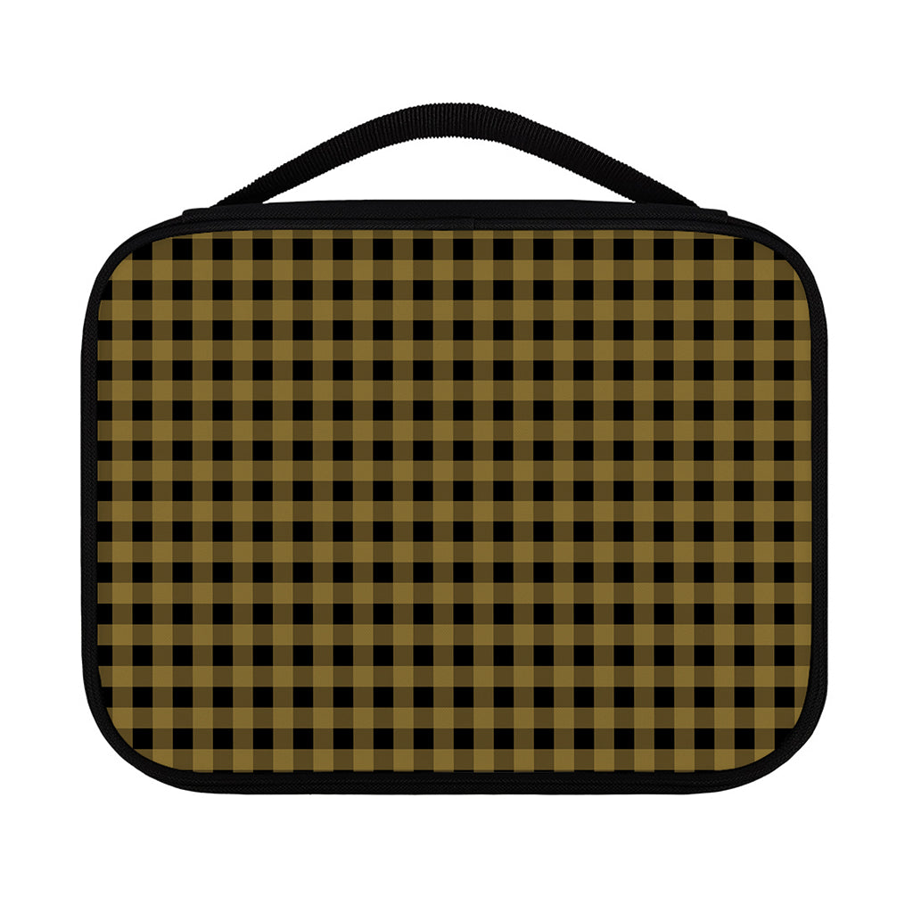Dark Tan And Black Check Pattern Print Classic Bible Case