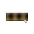 Dark Tan And Black Check Pattern Print Extended Mouse Pad
