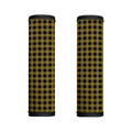 Dark Tan And Black Check Pattern Print Handle Covers
