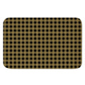Dark Tan And Black Check Pattern Print Indoor Door Mat