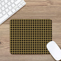 Dark Tan And Black Check Pattern Print Mouse Pad