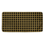 Dark Tan And Black Check Pattern Print Towel