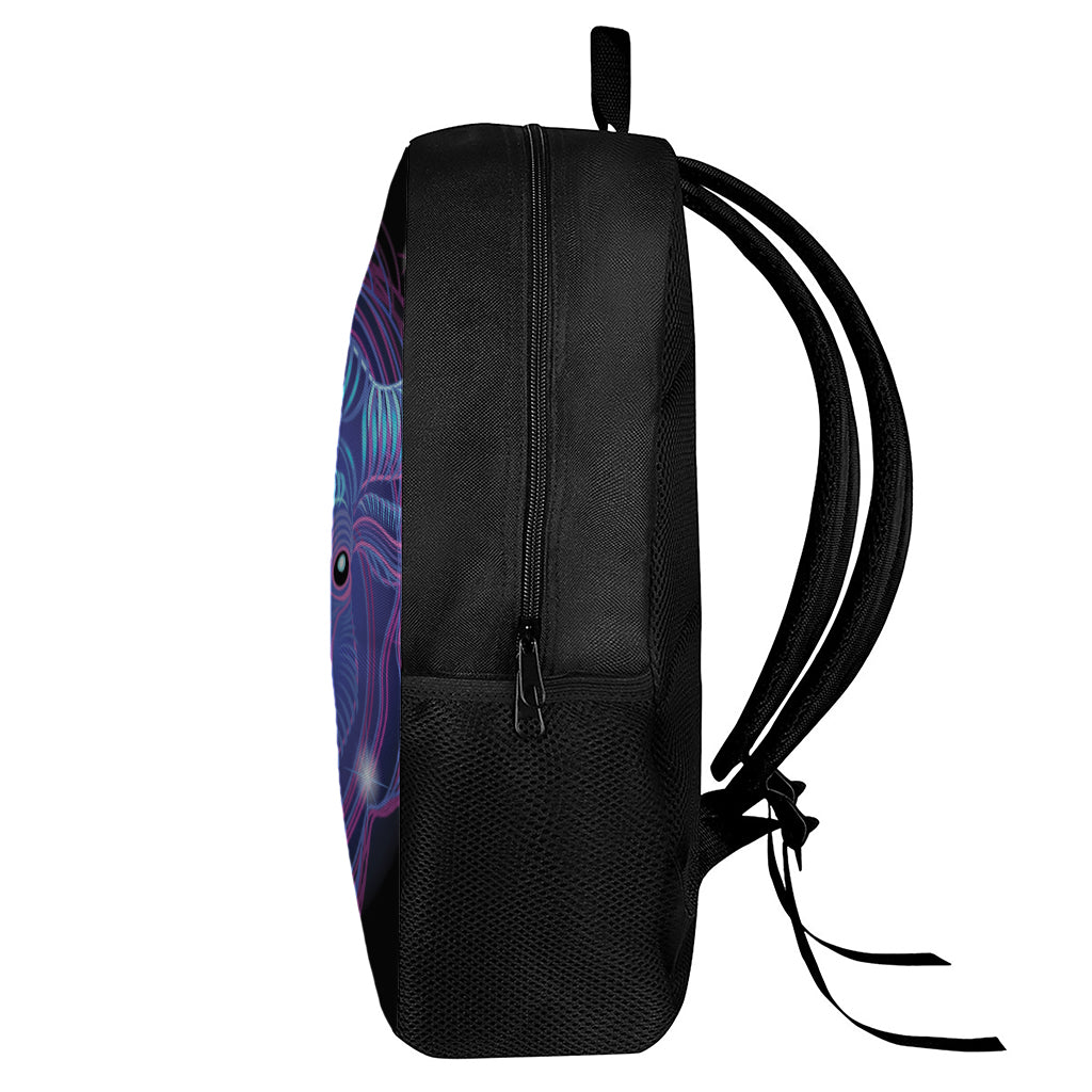 Dark Taurus Zodiac Sign Print 17 Inch Backpack