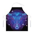 Dark Taurus Zodiac Sign Print Adjustable Apron