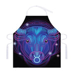 Dark Taurus Zodiac Sign Print Adjustable Apron