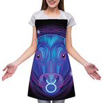 Dark Taurus Zodiac Sign Print Adjustable Apron