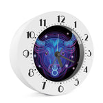 Dark Taurus Zodiac Sign Print Alarm Clock