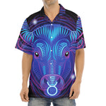 Dark Taurus Zodiac Sign Print Aloha Shirt