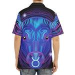 Dark Taurus Zodiac Sign Print Aloha Shirt