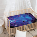 Dark Taurus Zodiac Sign Print Baby Crib Sheet