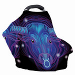 Dark Taurus Zodiac Sign Print Baby Seat Cover