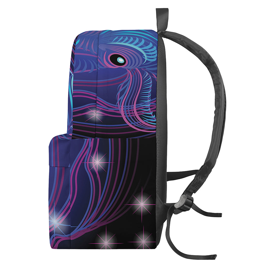 Dark Taurus Zodiac Sign Print Backpack