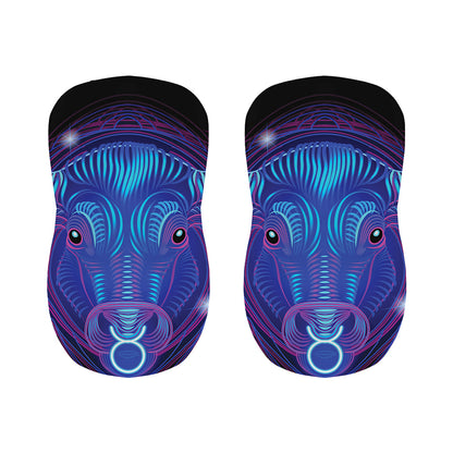 Dark Taurus Zodiac Sign Print Bar Stool Covers