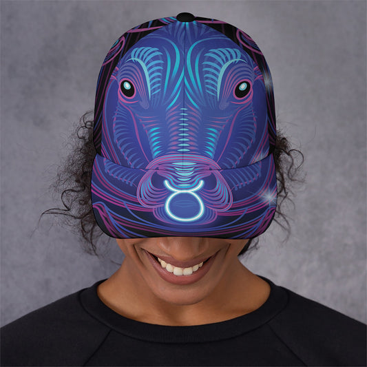 Dark Taurus Zodiac Sign Print Baseball Cap
