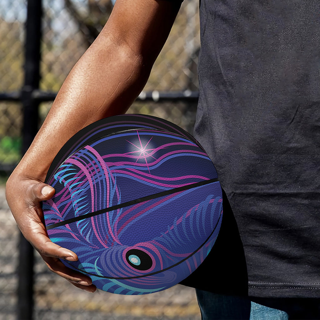Dark Taurus Zodiac Sign Print Basketball