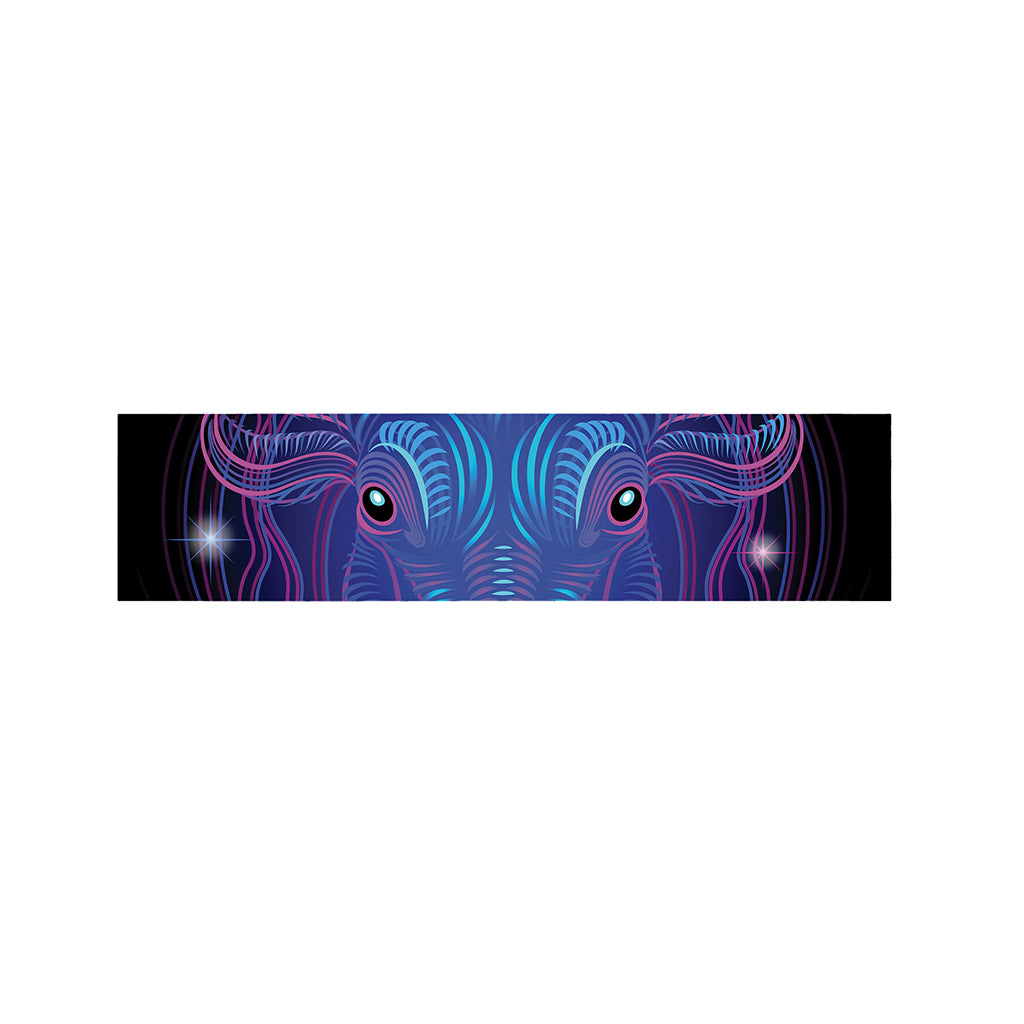 Dark Taurus Zodiac Sign Print Bed Runner