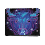 Dark Taurus Zodiac Sign Print Bifold Wallet